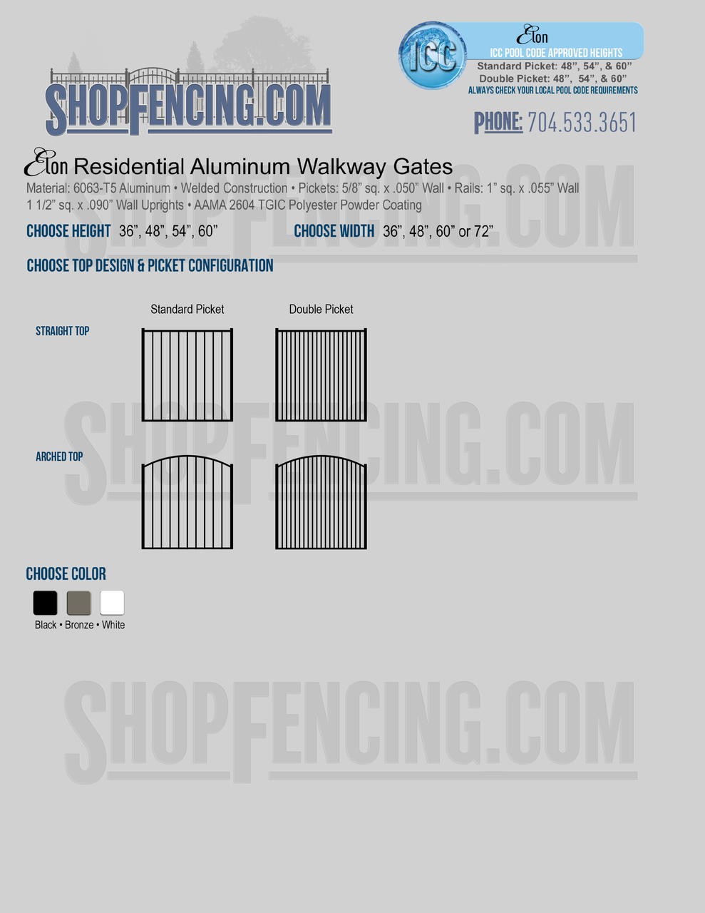 Residential Elon Aluminum Walkway Gates From ShopFencing.com