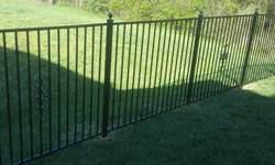 Style E 2 Rail Aluminum Fence