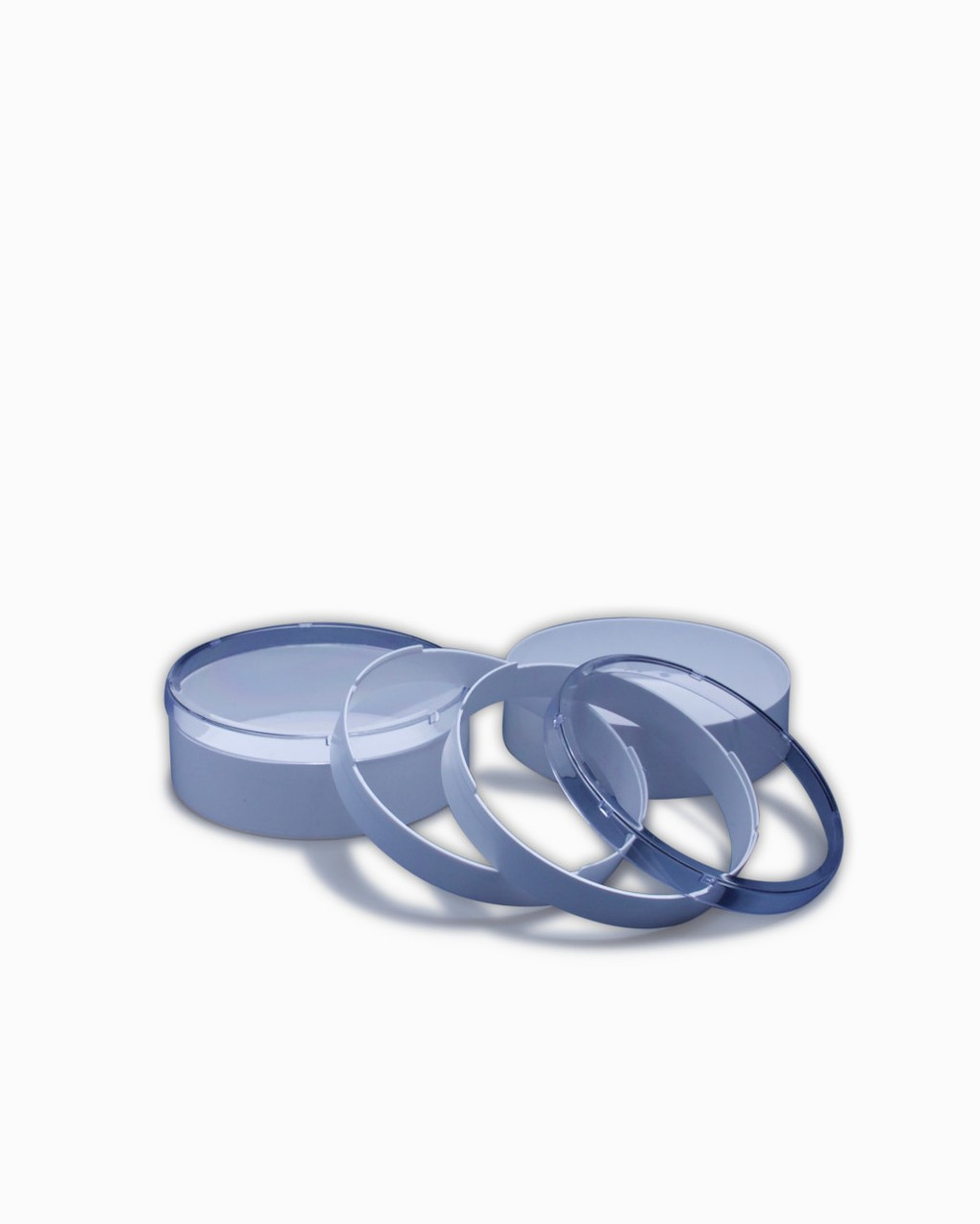 Round Comb White Containers and Clear Lid (pack of 16)