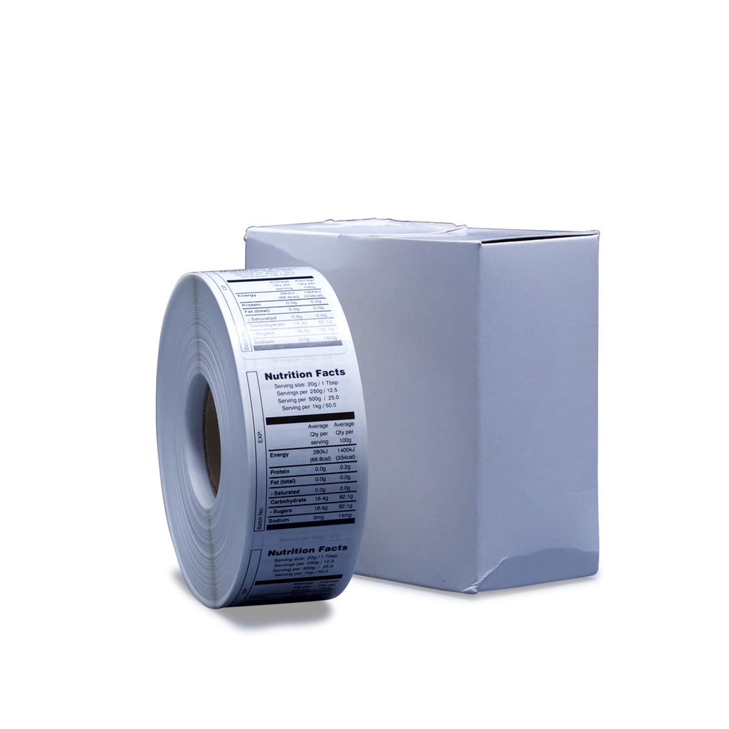 Honey Nutritional Facts Label - 500 Per Reel