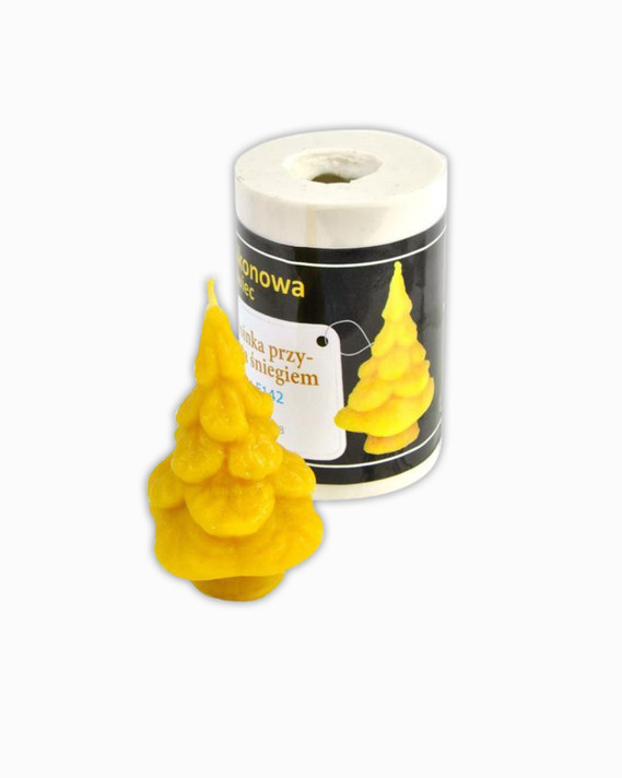 Silicone Candle Mould - Christmas Tree in snow, flat (H-7cm)