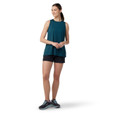 Smartwool Active Ultralite High Neck Tank - Women's - Twilight Blue - Model Front