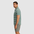 Outdoor Research Astroman Short Sleeve Sun Shirt - Men's - Balsam Plaid - on model