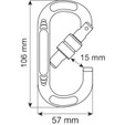 CAMP Oval Compact Lock - dimensions