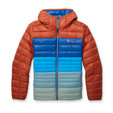 Cotopaxi Fuego Down Hooded Jacket Colorblock - Women's - Spice / Pacific