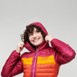 Cotopaxi Capa Insulated Hooded Jacket - Women's - Raspberry & Canyon - on model