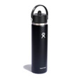 Hydro Flask 24 oz Wide Mouth with Flex Straw Cap - Black - lid closed
