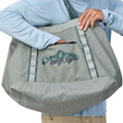 Patagonia Black Hole Gear Tote - Wild Waterline / Sleet Green - with model