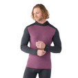 Smartwool Classic Thermal Merino Base Layer Hoodie - Men's - Charcoal / Argyle Purple - on model