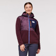 Cotopaxi Trico Hybrid Hooded Jacket - Women's - Wine / Wine - on model