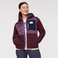 Cotopaxi Trico Hybrid Hooded Jacket - Women's - Wine / Wine - on model