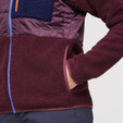 Cotopaxi Trico Hybrid Hooded Jacket - Women's - Wine / Wine - on model