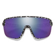 Smith Bobcat Sunglasses - Matte Black Marble / ChromaPop Violet Mirror - front