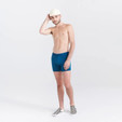 Saxx DropTemp Cooling Cotton Boxer Brief - Men's - Deep Ocean - on model