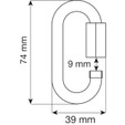 CAMP Oval Quick Link - Plated Steel - 8 mm - dimensions