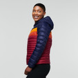 Cotopaxi - Fuego Down Hooded Jacket - Women's - Maritime & Raspberry - Model Side