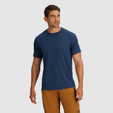 Outdoor Research Freewheel Short Sleeve Jersey - Men's - Cenote - on model