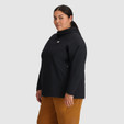 Outdoor Research Freewheel Half Zip Hoodie Plus - Women's - Black - on model