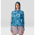 Crater Lake Long Sleeve Hoody - Women's - Baltic Blue Spore Dye Print - Front