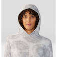 Crater Lake Long Sleeve Hoody - Women's - Grey Ice Spore Dye Print - hood