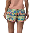 Patagonia Baggies Shorts - 5 in. - Women's - High Hopes Geo / Salamander Green - on model