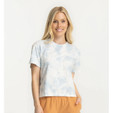 Free Fly Embroidered Logo Tee - Women's - Blue Tie Dye