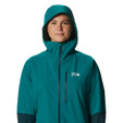 Mountain Hardwear Stretch Ozonic Jacket - Women's - Botanic / Dark Marsh - on model