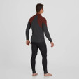 NRS HydroSkin 0.5 Long-Sleeve Shirt - Men's - Graphite / Brick - on model