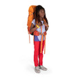 Osprey Ace 50 - Kid's - Orange Sunset - on model