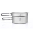 Keith 2-Piece Titanium Pot and Pan Cook Set - 800 ml + 1.25 L