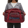 Patagonia Black Hole Duffel 40L - Wax Red - with model