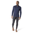 Smartwool Classic Thermal Merino Base Layer 1/4 Zip - Men's - Charcoal Heather - on model