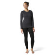 Smartwool Classic Thermal Merino Base Layer Crew - Women's - Charcoal Heather - on model