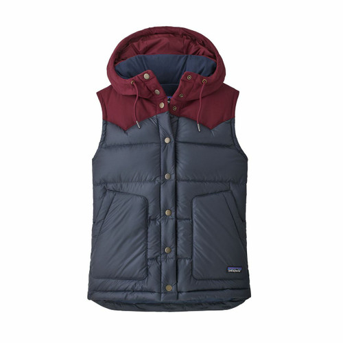 Patagonia Bivy Hooded Vest - Women's - Smolder Blue / Chicory Red