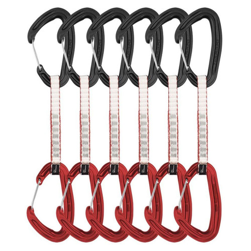 DMM Alpha Wire Quickdraw - 6-Pack - Matte Grey / Red - 12 cm