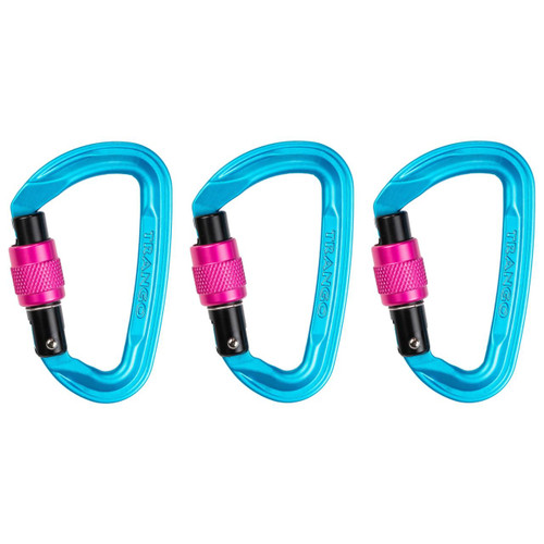 Trango Superfly Evo Screwlock - 3-Pack - Cyan / Pink