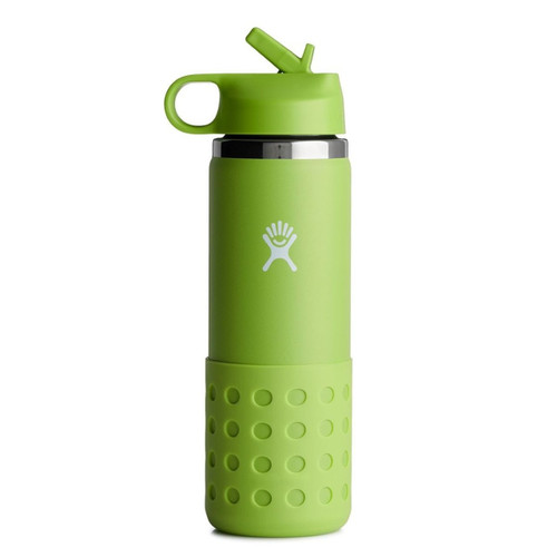 Hydro Flask 20 oz. Kids Wide Mouth w/ Straw Lid & Boot - Seagrass