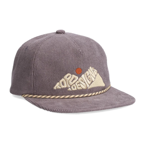 Topo Designs Corduroy Trucker Hat - Rugged Peaks - Charcoal