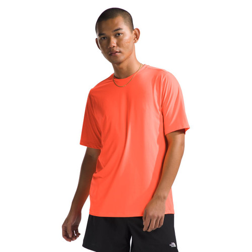 The North Face Dune Sky Short-Sleeve Crew - Men's - Vivid Flame - on model