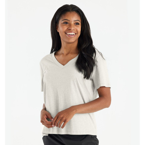 Free Fly Bamboo Heritage V-Neck Tee - Women's - Whitecap