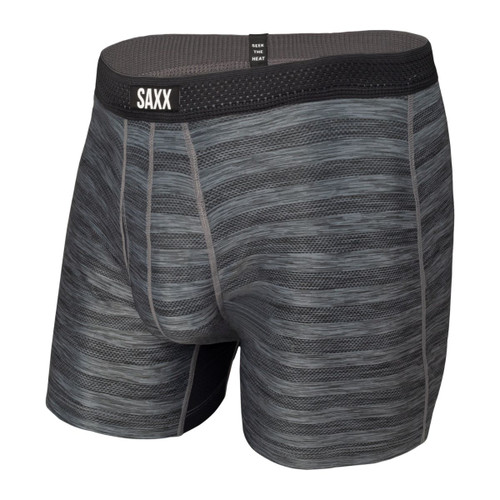 Saxx Hot Shot Boxer Brief Fly - Men's - Black Heather