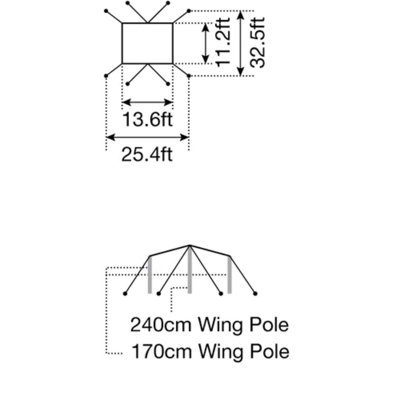 Snow Peak HD Recta Tarp M Set | Tarps & Wings