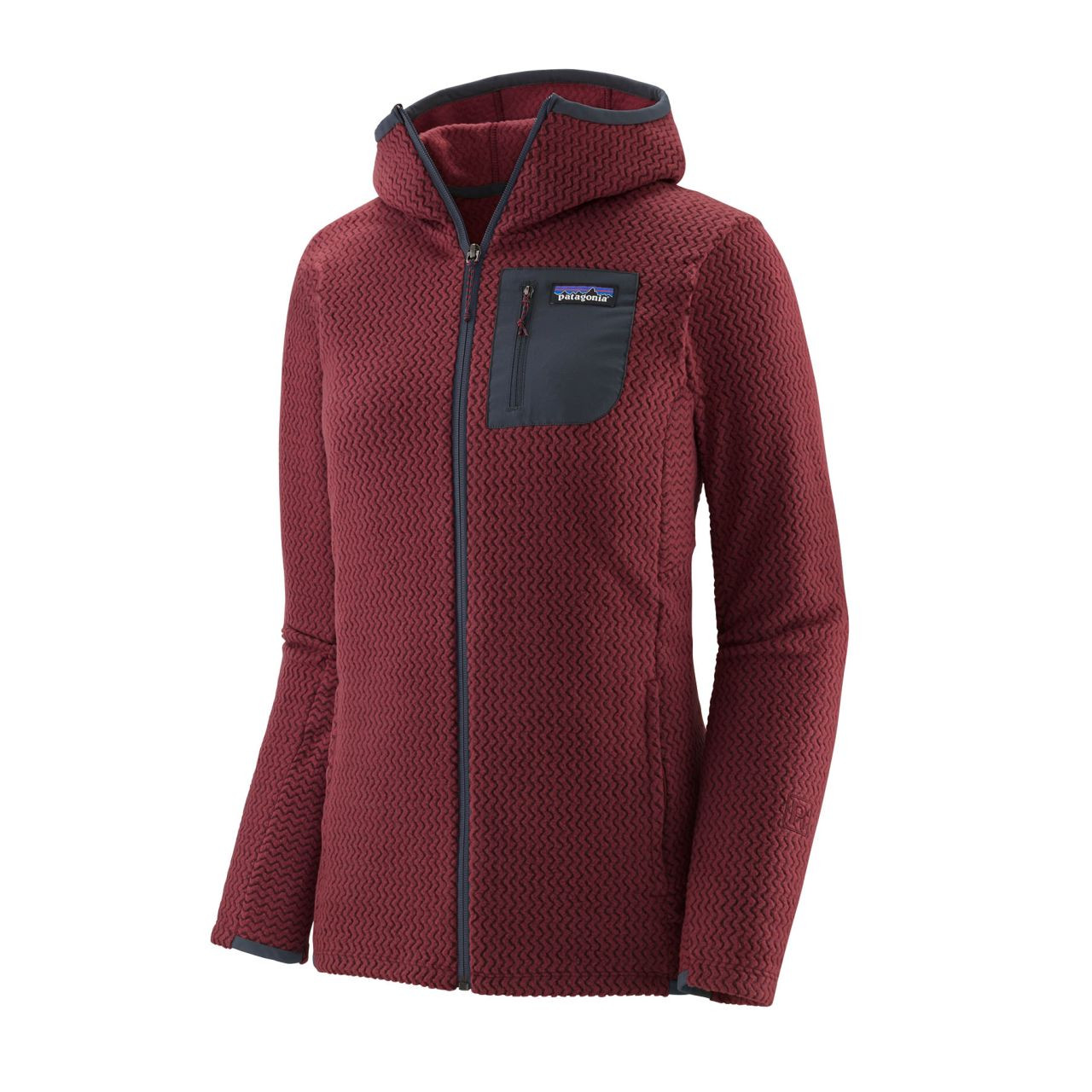 Patagonia W's R1 Air Full Zip Hoody Sweatshirt, Burl Red, XS Femme :  : Mode