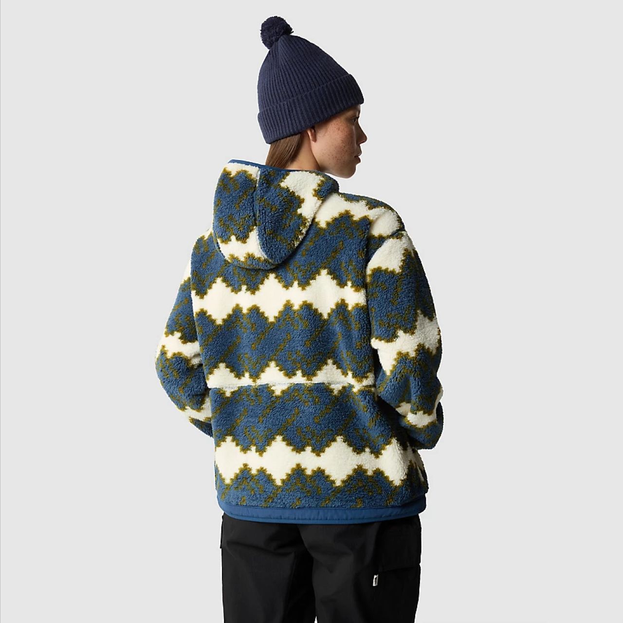 The North Face Long Sleeve Campshire Geometric Print Fleece Hoodie