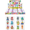 Mini Robot Temporary Tattoo Sheets (4cm) - 6 Pack