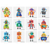 Mini Robot Temporary Tattoo Sheets (4cm) - 6 Pack