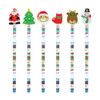 Christmas Pencils with Eraser Toppers - 6 Designs