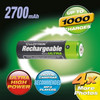 Lloytron AA 2700 mAh NiMH Rechargeable Batteries. 4 Pack