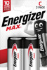 Energizer C Size (LR04) Max Alkaline Battery MX1400. 2 Pack