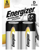 Energizer D Power Alkaline Battery (LR20, MX1300). 2 Pack